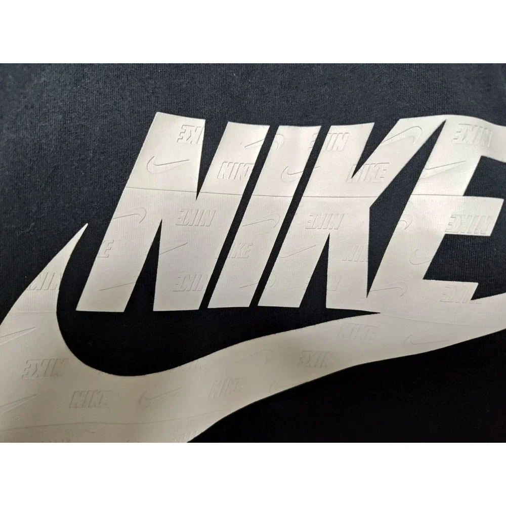 Nike Tech Black Men's White Logo T-Shirt XLarge‎ 3D Graphic CW5385-010 DRIFIT